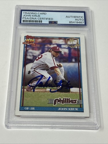 Signed Autographed 1991 TOPPS DESERT SHIELD #689 JOHN KRUK PSA DNA Authentic - Picture 1 of 3