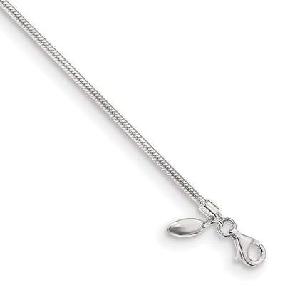 Sterling Silber Schlangenkette Armband 6 Zoll für Reflexion Perlen 3,87 gm