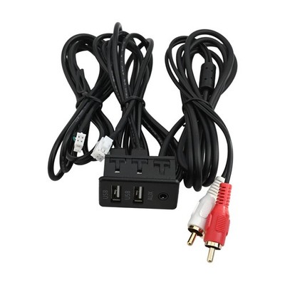 Car USB+TYPE C+AUX Socket Base ABS Material Suitable for Direct Installation