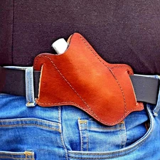 Handmade Pancake Leather Sheath Fits Buck 110 5" Trapper Knife Holster Pouch