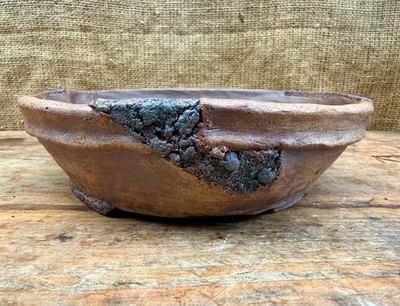 Handgefertigte Libelle Bonsai Topf von Graham Simpson strukturiert Nanban 19x5cm
