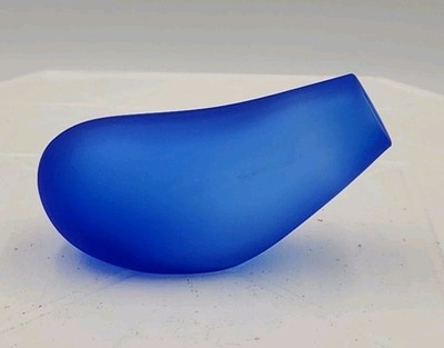 Daum Cristal Crystal Small Blue Phillippe Starck Strangeness Vase RARE