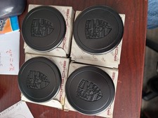 Porsche 911 912 930 Oem Original Black Fuchs Fuch Wheel Center Cap Set Of 4