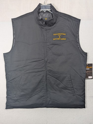 #ad Yellowstone Dutton Ranch Quilted Vest Jacket Size 2XL $39.95