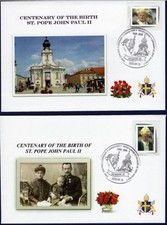 Birth Centenary Jan Pawel II St. Pope John Paul II Set 4 Covers Canada Poland
