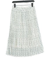 Uniqlo Women's Maxi Skirt W 28 in White 100% Polyester Long Maxi