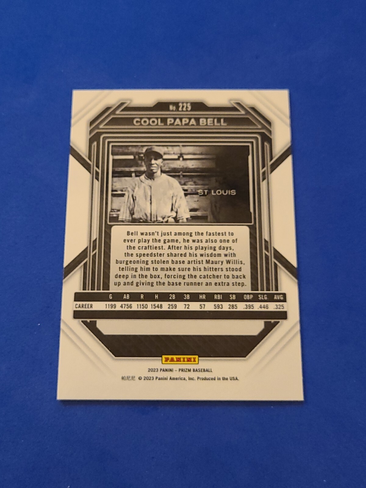 2023 Cool Papa Bell Panini Prizm #225