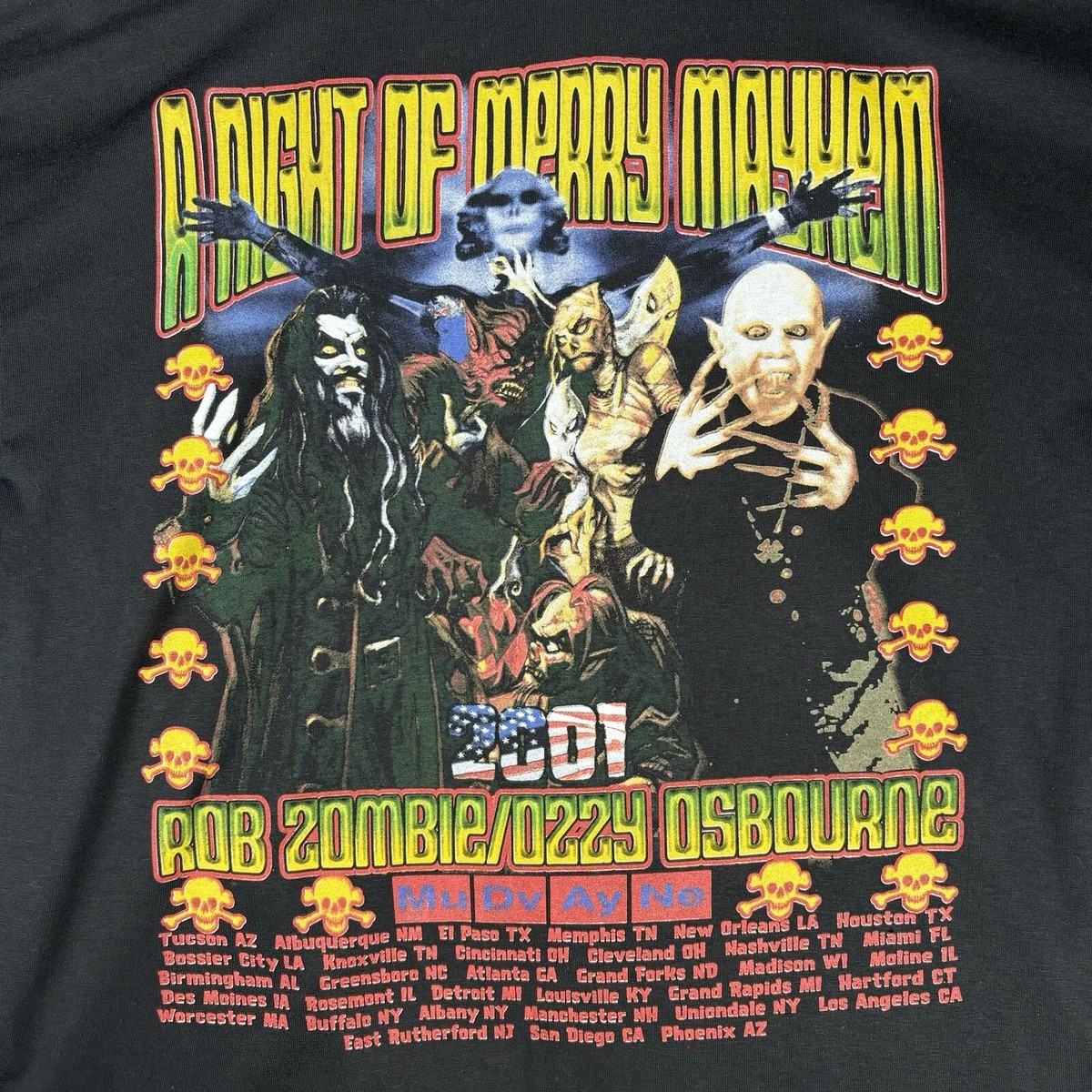 OZZY OSBORNE ROB ZOMBIE バンド Tシャツ Vintage ozzy ozbourne rob zombie 2007 tour Tshirt | eBay