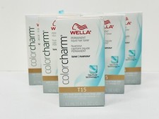 WELLA COLOR CHARM PERMANENT HAIR TONER T15 PALE BEIGE BLONDE PACK OF 6