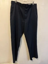 Vtg All Seasons Comfort Action Slacks Pants Mens 38x31 Blue Flat Front USA Made