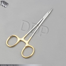 WEBSTER SURGICAL NEEDLE HOLDER 5" SMOOTH JAWS WITH TUNGSTEN CARBIDE INSERT