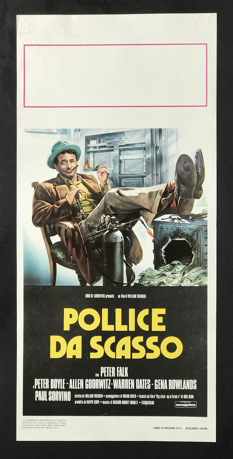Locandina originale film Pollice da scasso (1978) - Regia di William Friedkin
