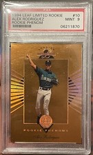 PSA 9 MINT ALEX RODRIGUEZ 1994 Leaf Limited #10 Rookie Phenoms RC #/5000