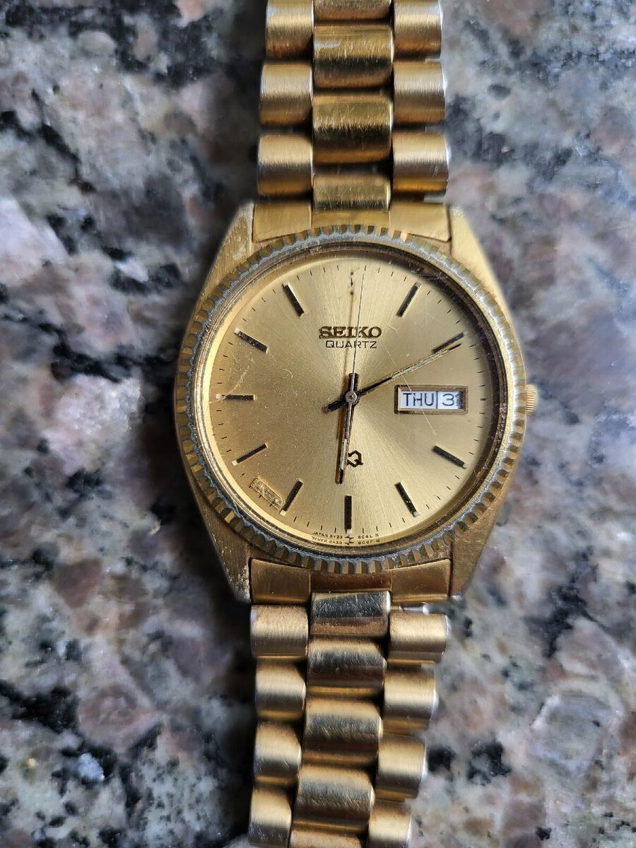 Men's Seiko Quartz SQ Gold Tone Watch | eBay Men's Seiko Quartz SQ Gold Tone Watch | eBay