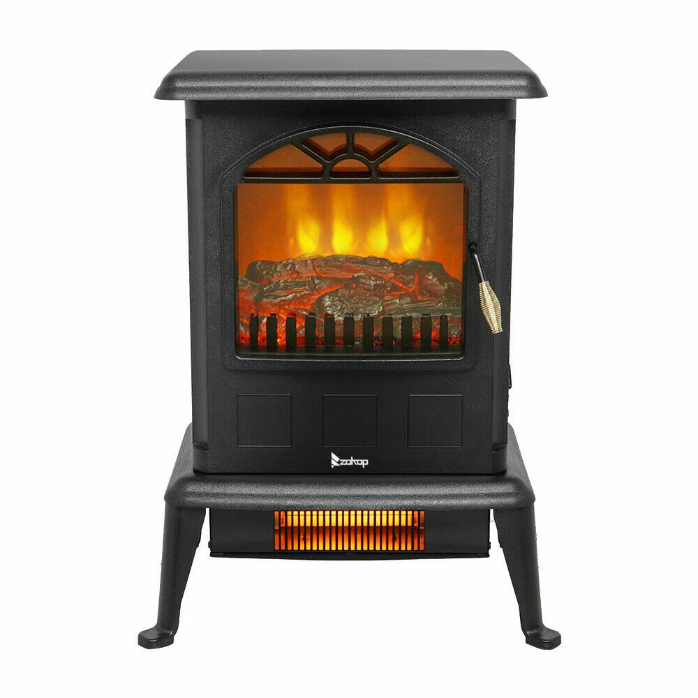 Warm Living 1500W Infrared Quartz Space Heater with Flame Effect | eBay