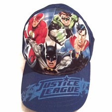 JUSTICE LEAGUE BASEBALL YOUTH BLUE CAP/HAT ADJUSTABLE SNAP BACK OSFA