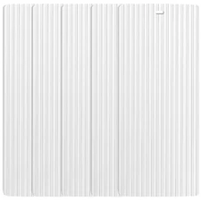 DALIX Ribbed Vertical Blinds Replacement Window Slats Vinyl - 5 Pack Qty / White