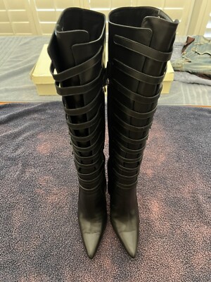 Calvin Klein Daphny Knee High Boot (Women) | Nordstromrack Calvin Klein Collection knee-high black boots display picture 1