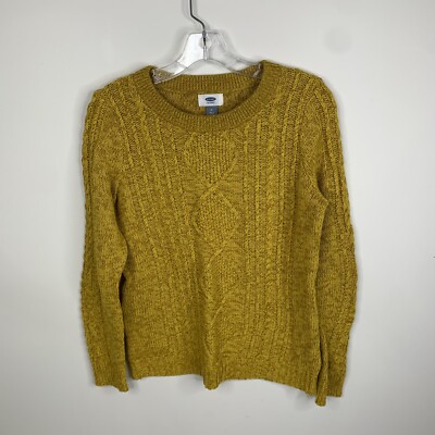 Old Navy Womens M Yellow Long Sleeve Pullover Sweater