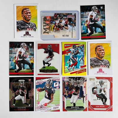 Kyle Pitts Rookie 11 Card Lot 2021 Prizm Black Card RC #341 Falcons