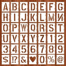 2 Inch Letter Stencils and Numbers,42 Pcs Alphabet Art Craft Stencils Reusabl...