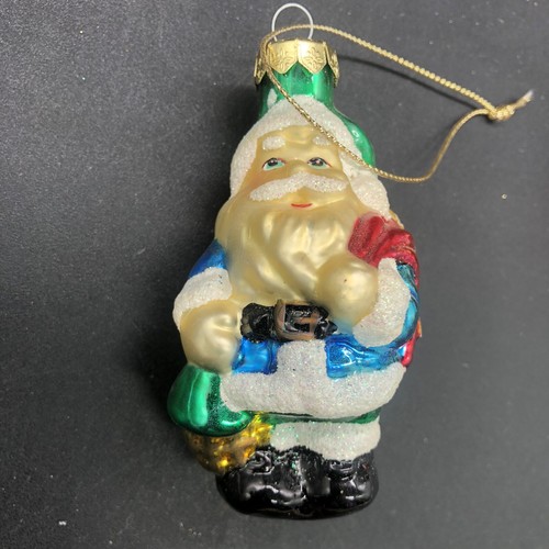 Vtg 6 Glass Santa & Nutcracker Ornaments 3.5” Assorted Colors Hand Painted Faded - Picture 2 of 18