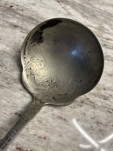 Antique PUNCH LADLE 11” Wm Rogers and Son AA Silver Plate - Picture 6 of 10