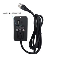 Emomo Single Outlet Recessed Power Strip HX66P2UR for Power Recliner Lift Chair