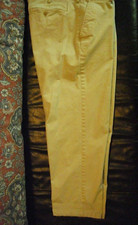 Izod Men's Chino Honey Beige 38x30 Flat Front Straight Leg Pants