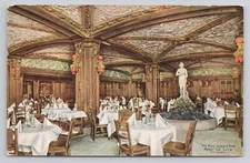 The Blue Fountain Room Hotel La Salle Chicago Illinois c1915 Postcard