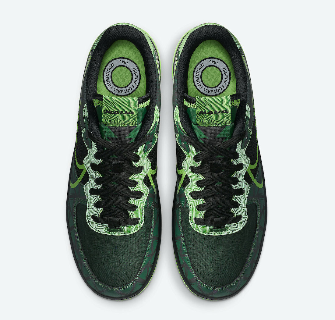 Nike Air Force 1 React Naija Size 5M 6.5W CW3918-001BLACK/PINE GREEN-GREEN  STRIK | eBay