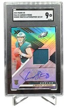 2022 XR CARSON STRONG Rookie Jersey Auto 10/149 SGC 9 Eagles Panini RSA-CS