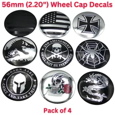 2.20" (56mm) Wheel Center Cap Decal Emblem Stickers – 1 SET