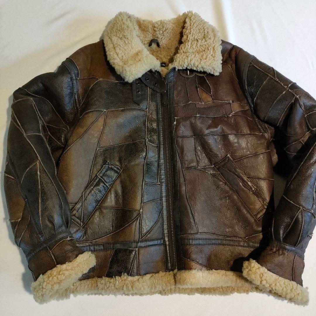 Visvim Mouton Leather Patchwork Jacket Brown Size… - image 1