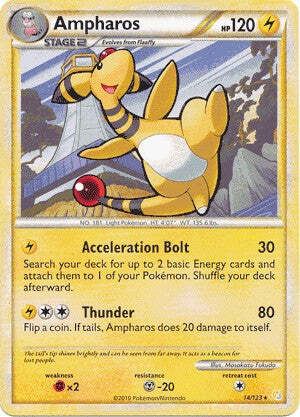 Pokemon HeartGold SoulSilver Card  14/123 Ampharos
