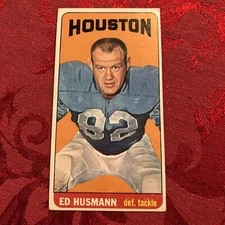 1965 TOPPS ED HUSSMAN #79 HOUSTON OILERS FOOTBALL CARD
