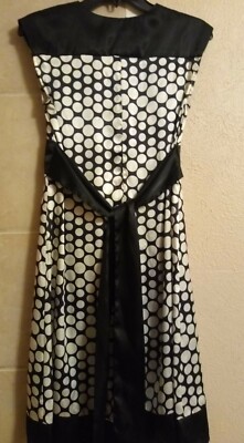 Robe Fille I N Girl San Francisco Taille 5 - Noir Et Blanc à Pois, Sans Manches, Genou, état Excellent (occasion)