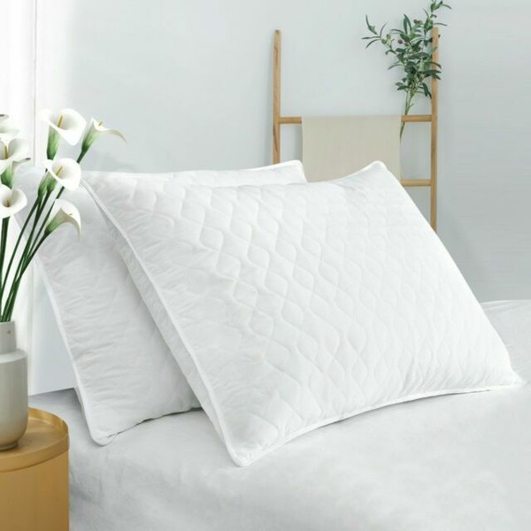 puredown Pillow Quilted Goose Feather Pillow King Size, White, Pack of 2 for sale online eBay