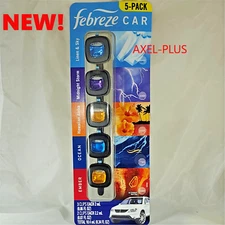 5 Febreze Car Vent Clips, Air Freshener, Assorted Scent.