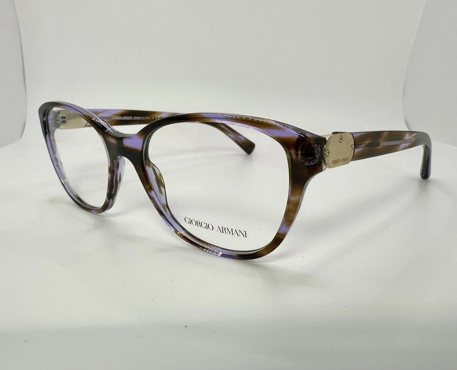 New Authentic Giorgio Armani Eyeglasses AR 7034 5242 Striped Violet Frame