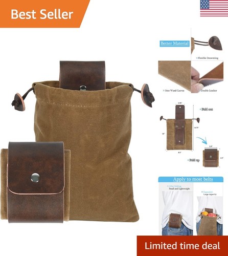 Large Multipurpose Leather Foraging Bag - Water-Resistant & Hands-Free Design