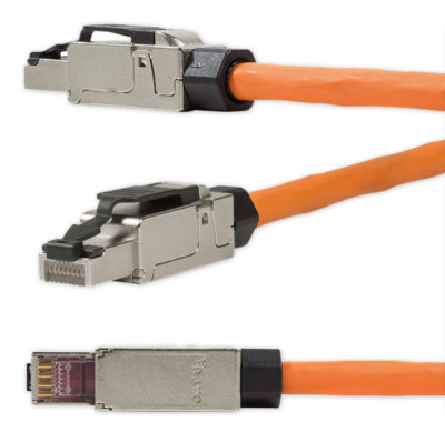 4x Netzwerk-Stecker CAT 6A CAT 7 Werkzeugfreier RJ45 Stecker LogiLink MP0040
