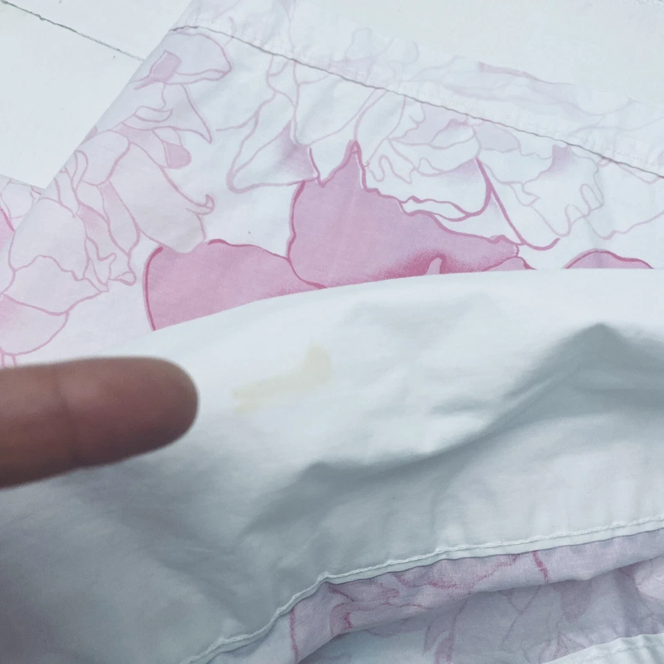 Sábana Plana De Colección JP Stevens No Iron Queen Shabby Chic Estampado Peonía Floral Algodón Foto 4 de 4