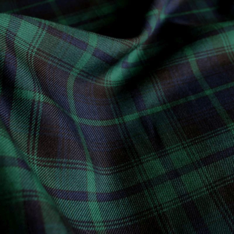 50cm blau grün Schotten Karo Tartan Kleiderstoff Deko-Stoff Meterware weich - Bild 2 von 2