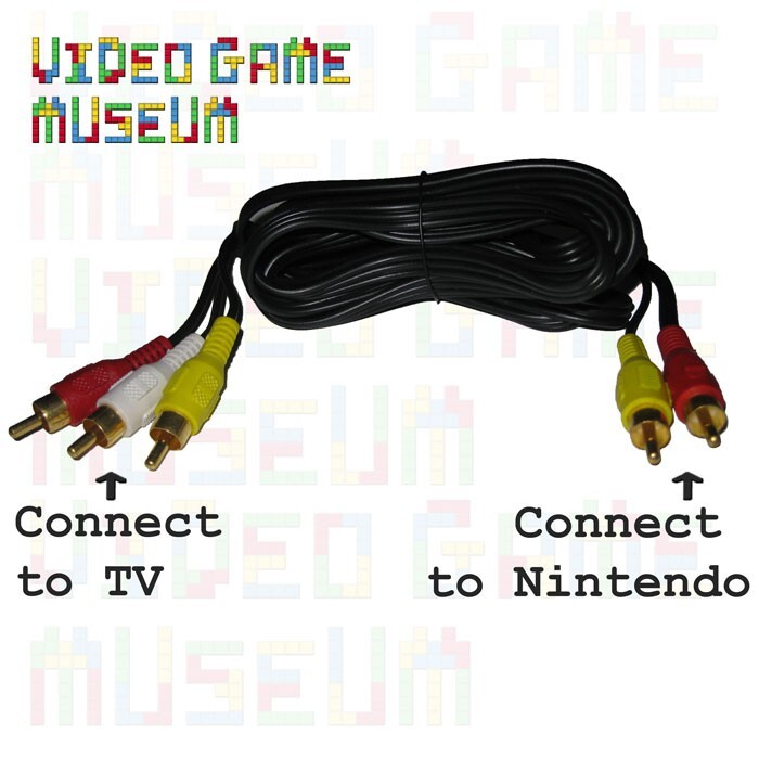 VGM NES AV Cable Simulated Stereo Audio Video TV Cord Original Nintendo ...