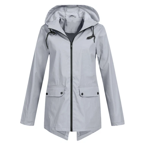 NEU Wasserdichter Damen Regenmantel Damen Outdoor Wind Regen Wald Warm Jacke Mantel - Bild 16 von 29
