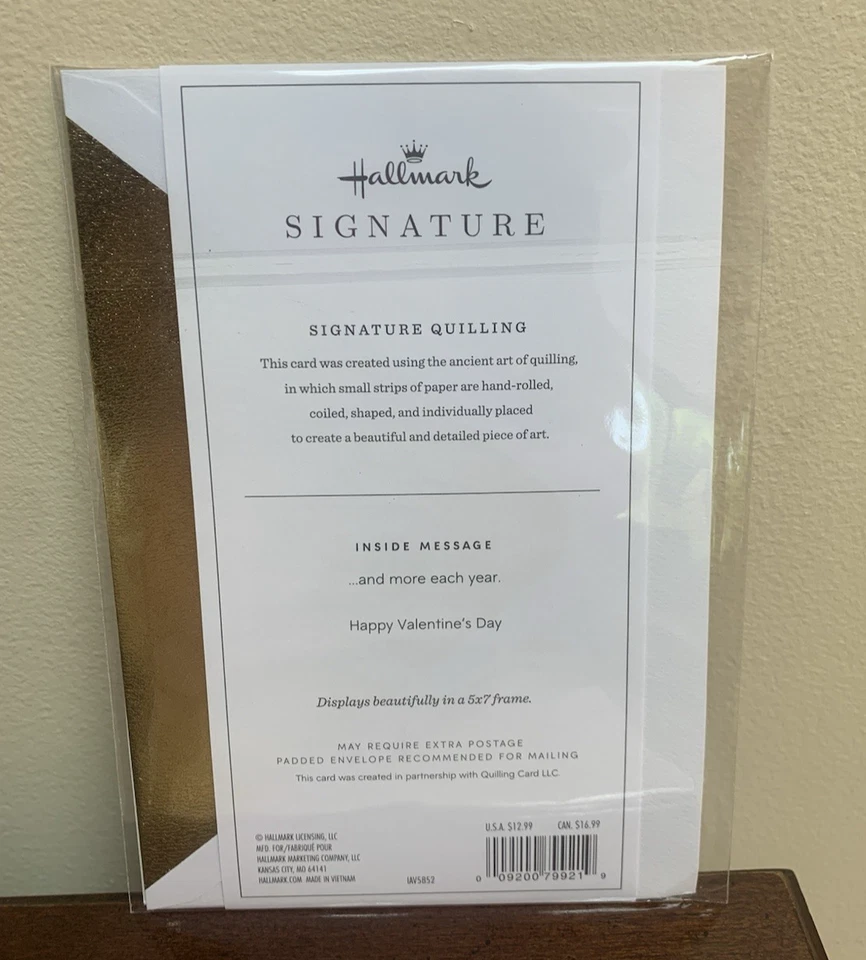 Feliz Día de San Valentín Rosa Amor Floral Enmarcable Firma Sello Tarjeta Foto 2 de 2