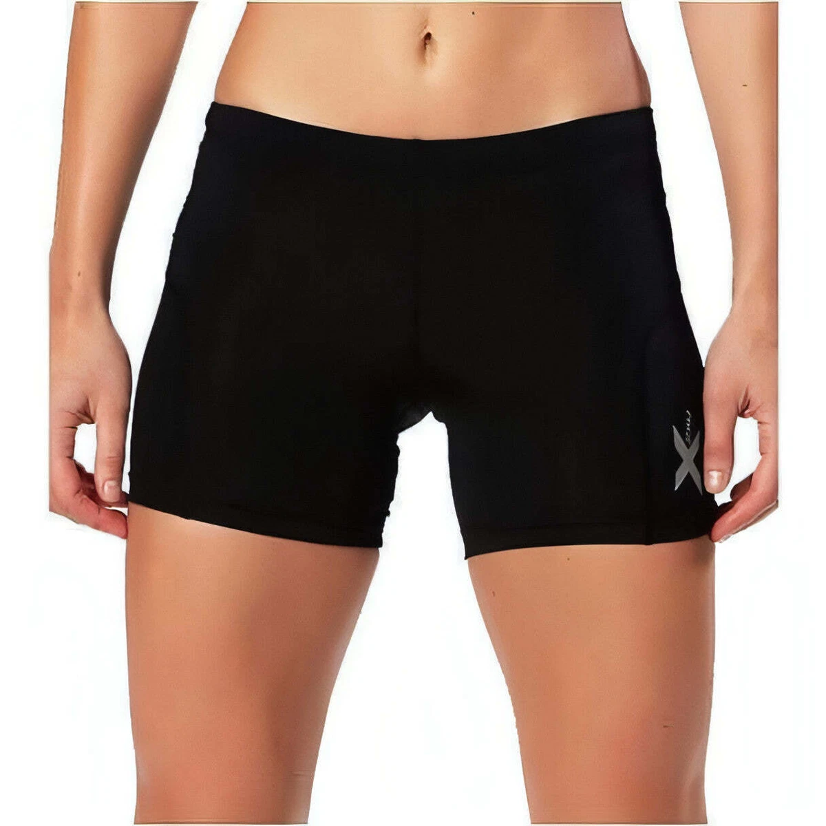 2XU Elite Womens Compression Shorts Black Base Layer Short Tights