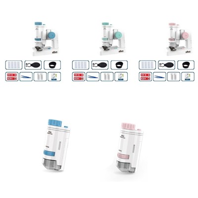 Mini Microscope with LED Light Desktop Microscope for Students Microbiological