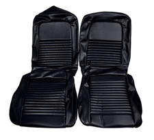 1967 Ford Mustang Standard Black Front Bucket Seat Upholstery Lh Rh Pair 1967 Ford Mustang Standard Black Front Bucket Seat Upholstery Lh Rh Pair